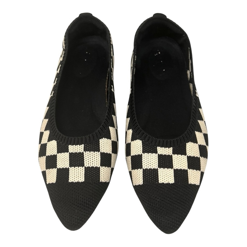 Vivaia Aria Walker Checker Point Toe Comfort Slip On Loafer Flats Women’s 37 - Picture 6 of 16